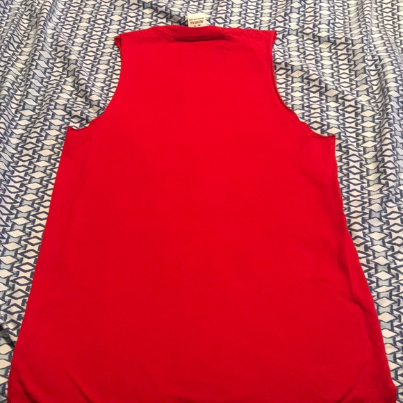 Red and white pink tank top - Picture 2 of 2